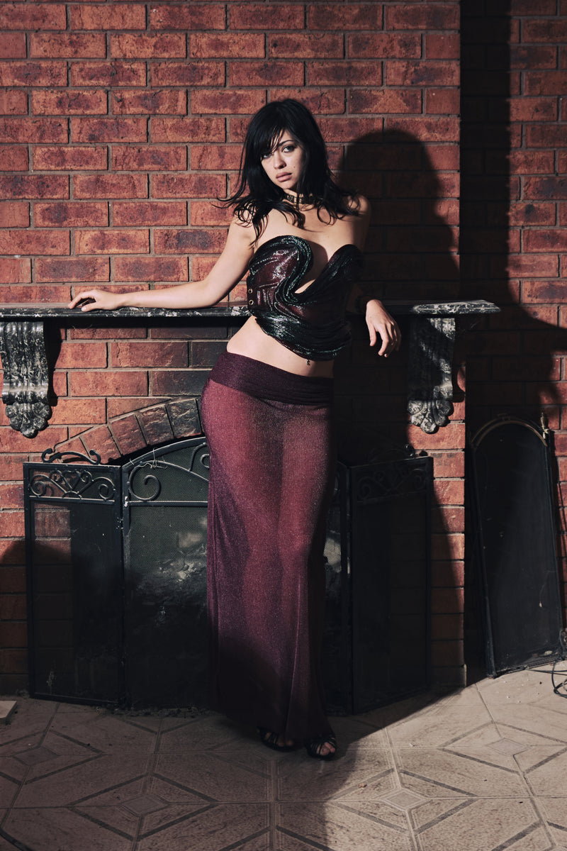 Emis Corset in Wine