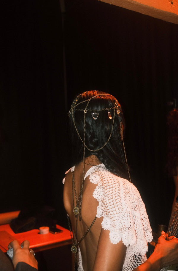 'Crown' Jewelled Chain Headpiece
