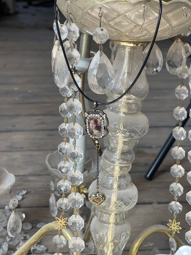 Isabella Drop Heart Necklace