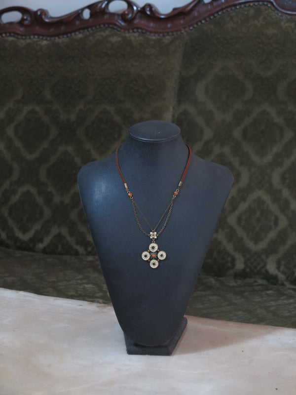 Quadra Field Double Chain Necklace