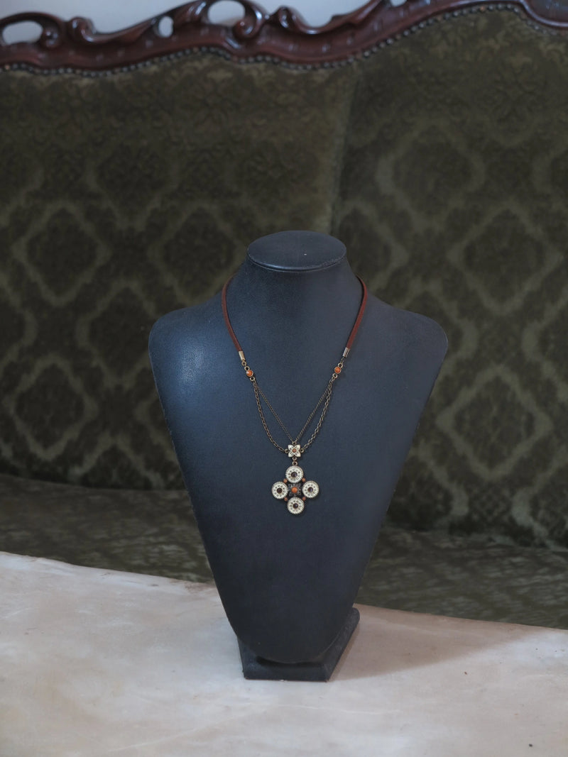 Quadra Field Double Chain Necklace