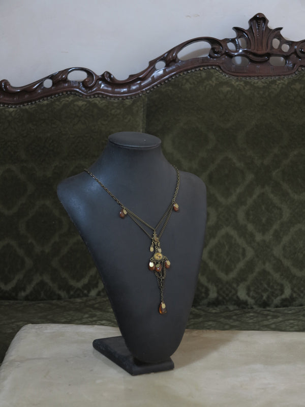 Fortuna Drape Chain Necklace in Sunset