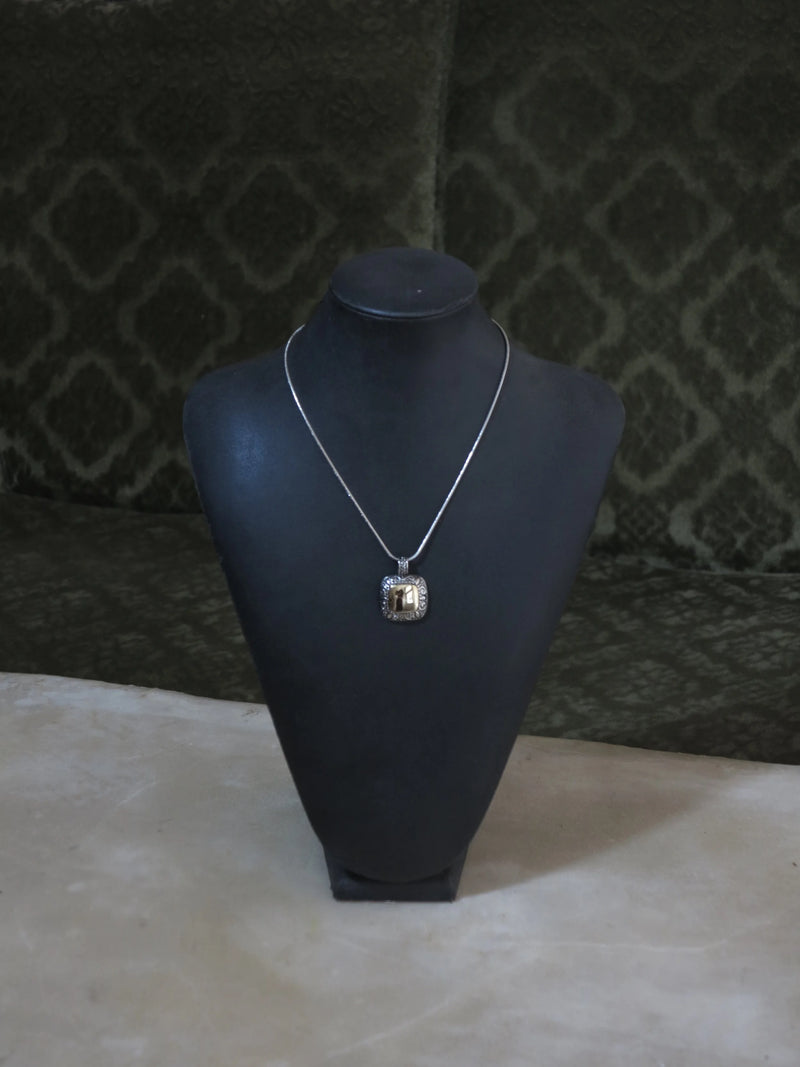 Dues Mirror Silver Necklace