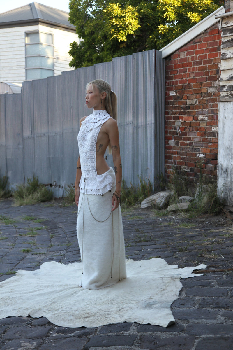 'Circus' Vintage Jewelled Wool Dress