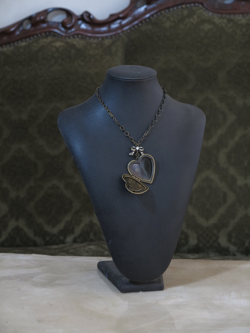 Open Heart Locket Choker