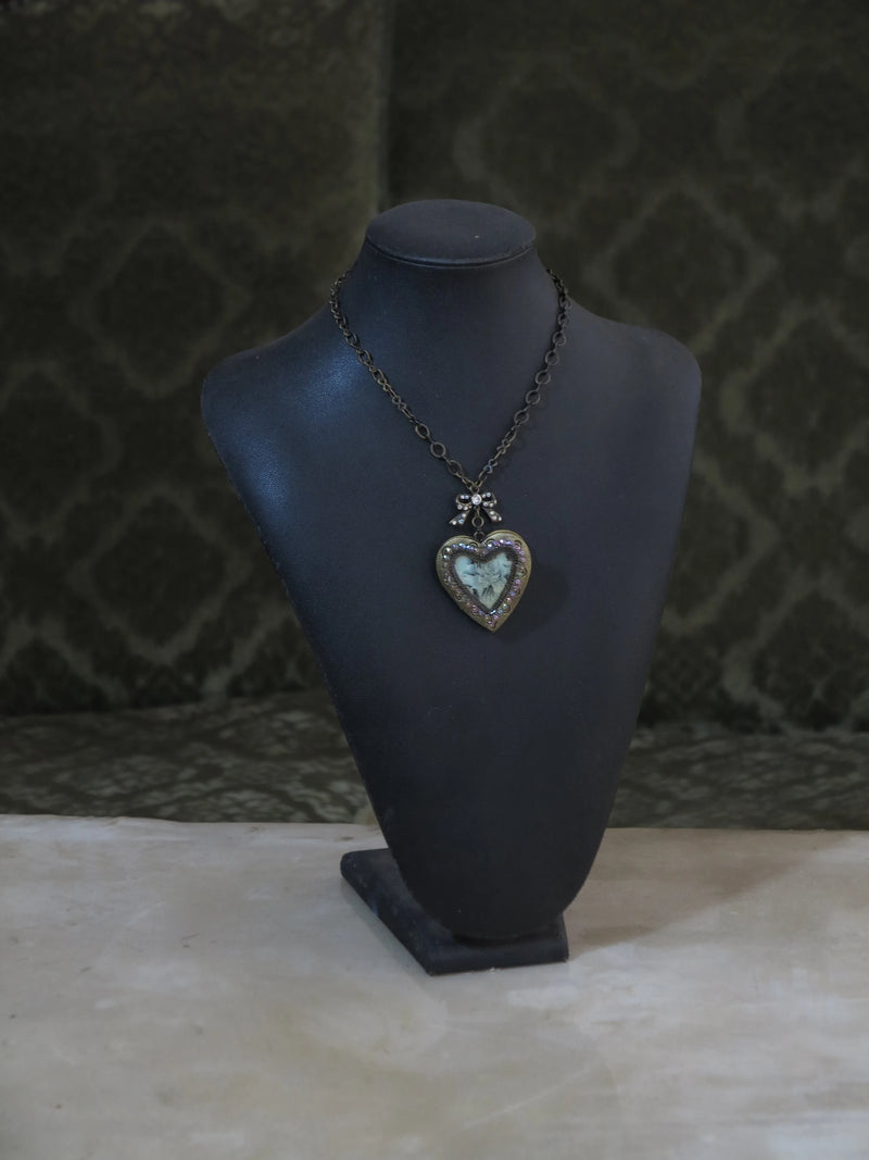 Open Heart Locket Choker