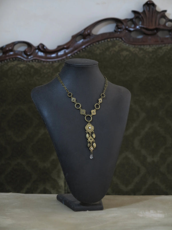 Madla Vintage Brass Double Chain Necklace