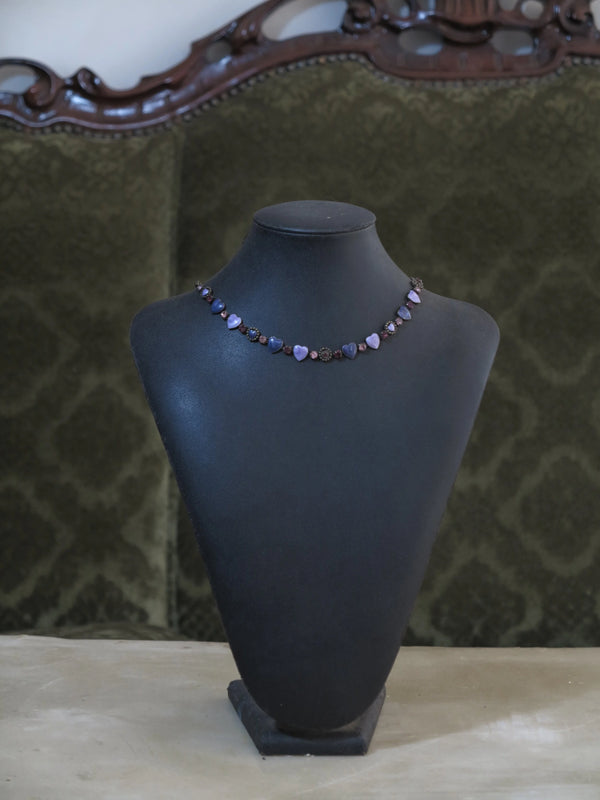 Lila Heart Choker