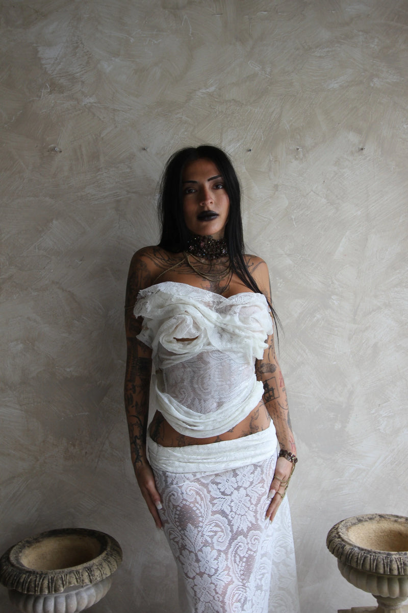 Lamenta Lace Drape Corset