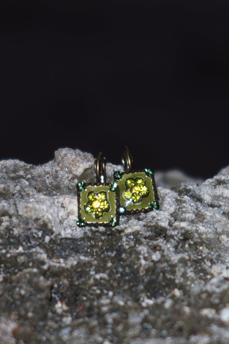 Fleur Square Vintage Earrings
