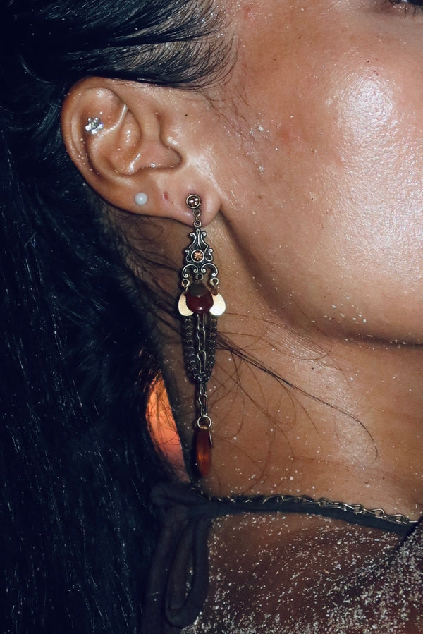 Fortuna Drape Chain Earrings