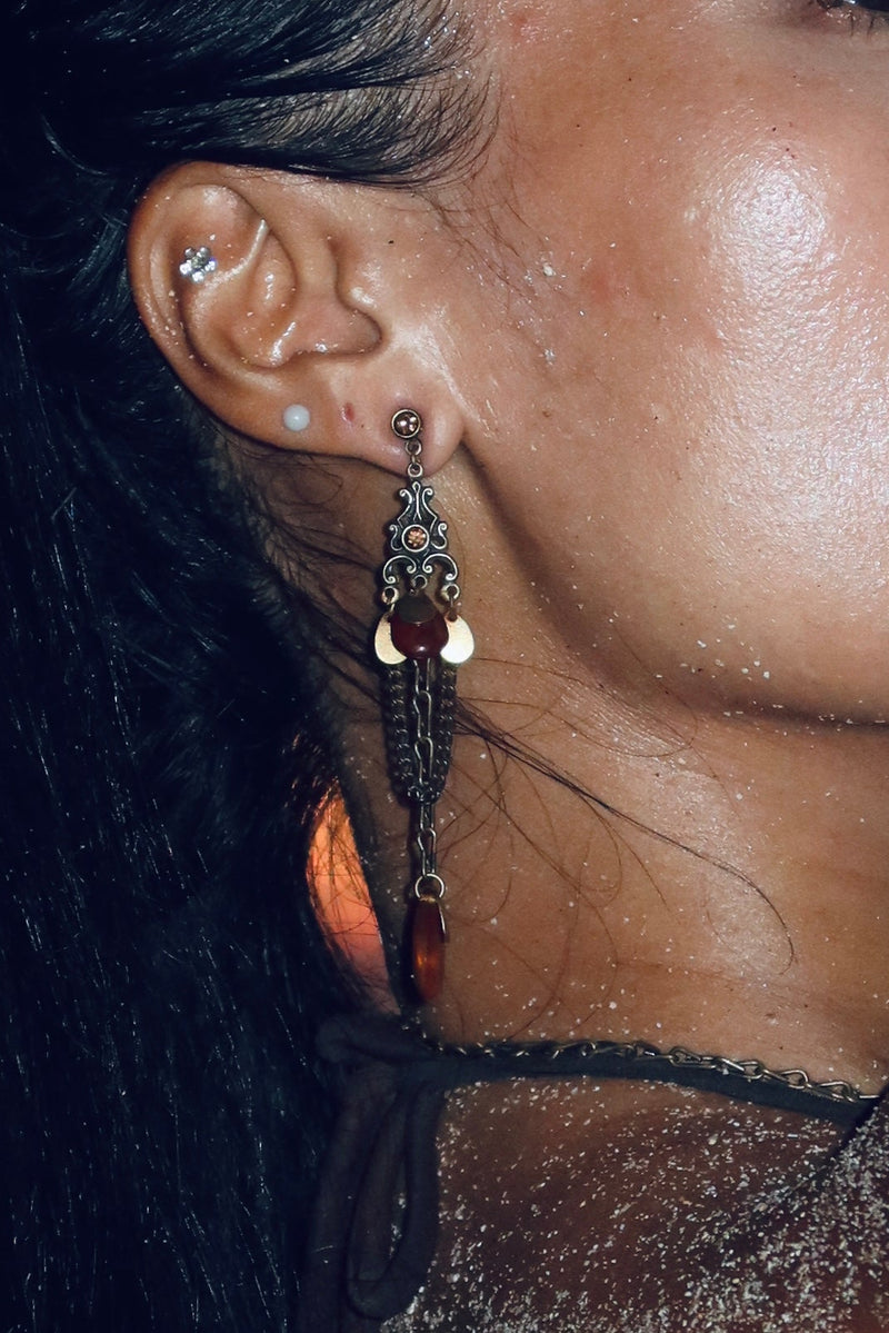 Fortuna Drape Chain Earrings
