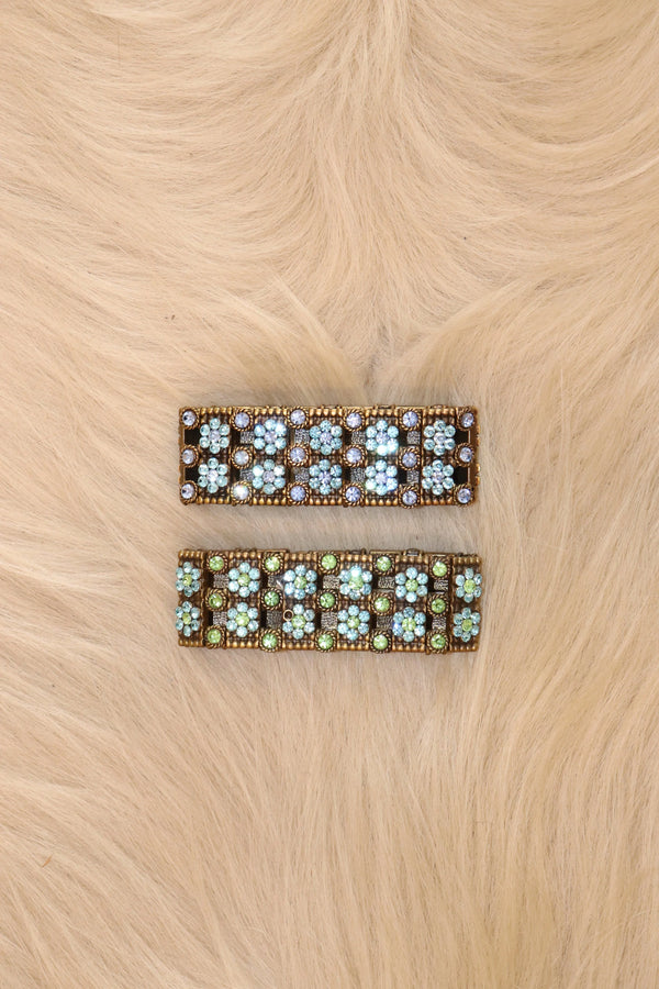 Wide Gem Check Vintage Bracelet