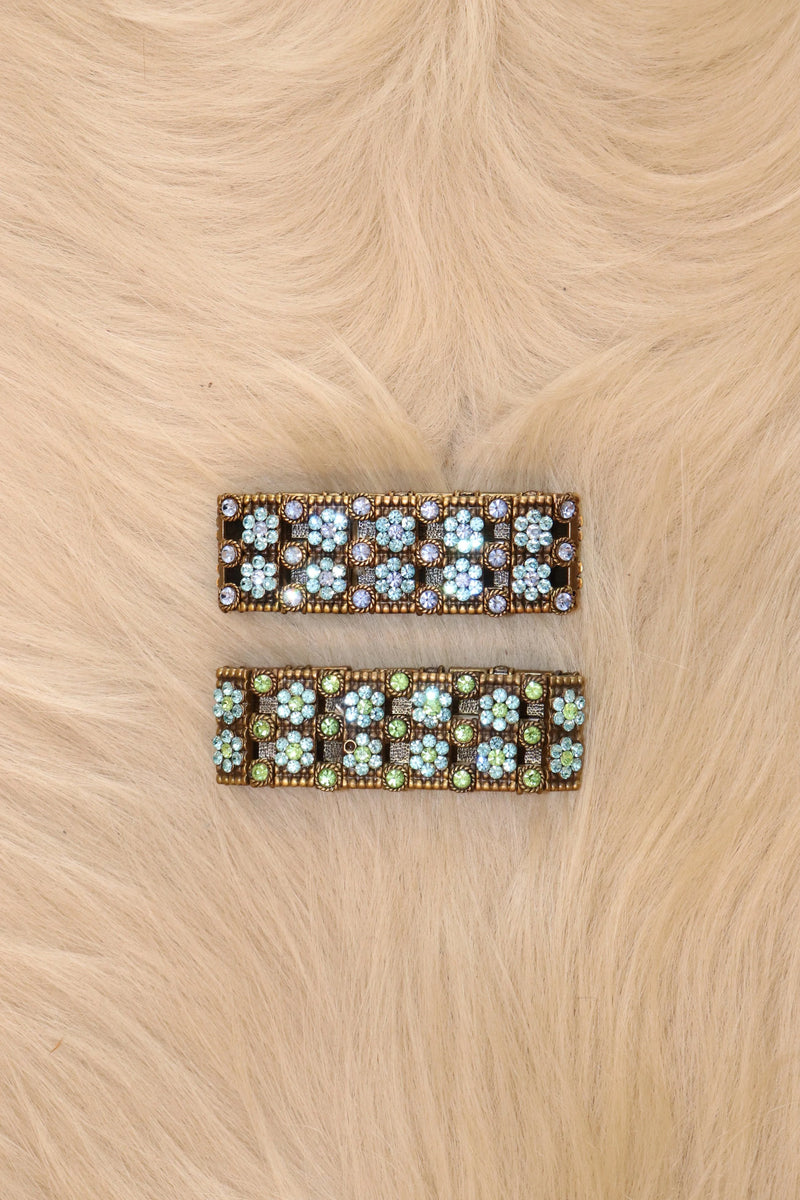 Wide Gem Check Vintage Bracelet