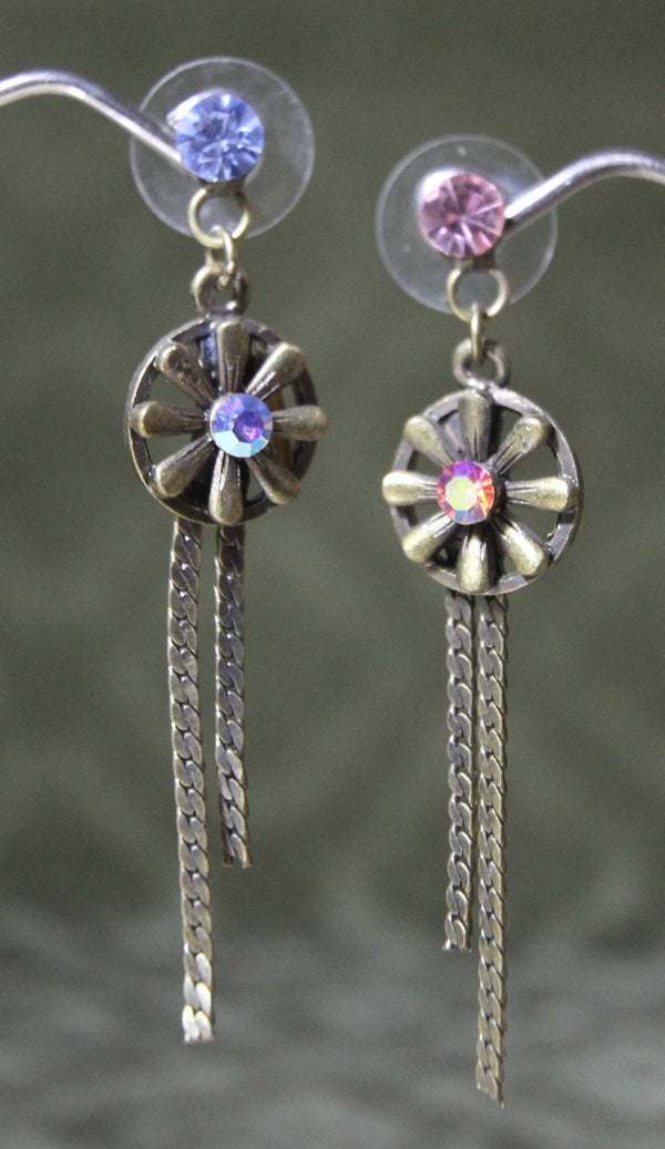 Flora Drop Vintage Earrings