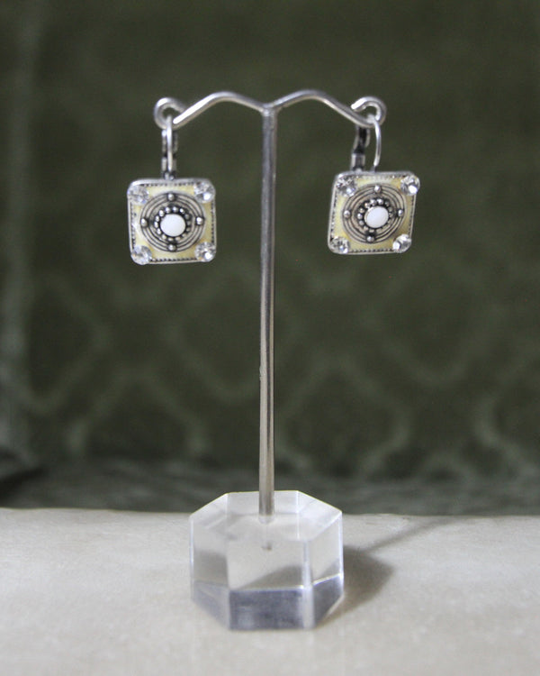 Crema Square Vintage Earrings