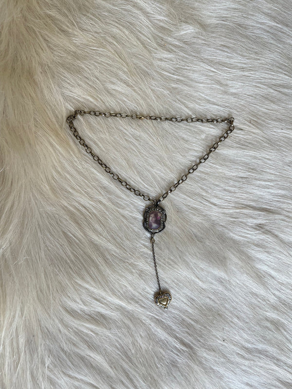 Isabella Drop Heart Chain Necklace